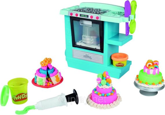 Игровой набор Плей До для лепки тесто Духовка для выпечки Оригинал Play-Doh Kitchen Creations Rising Cake Oven | Зображення 5