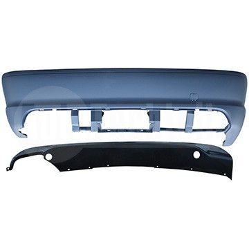 Бампер задній BMW 3 E46 99-06 (1-сторон. вихлоп./-Coupe/-M-Tech-), 715 5116