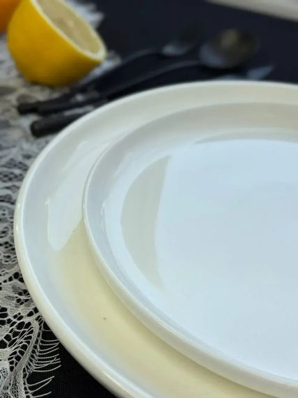 Тарілка обідня Olens Сноу 102-1242 26 см біла | Зображення 1