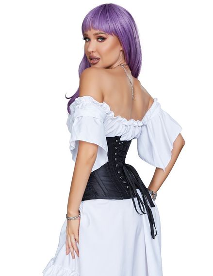 Корсет Star Night Corset з гачками та шнурівкою, чорний, L (без коробки) sexstyle | Зображення 2