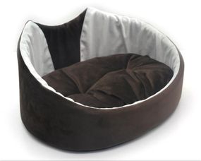 Лежак для собак і котів Zoo-hunt Мистик-котик коричневий №1 320х430х180 мм