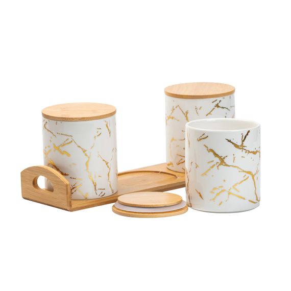 Банки для сыпучих продуктов, набор из 3 шт по 650 мл HP1209 | Зображення 3