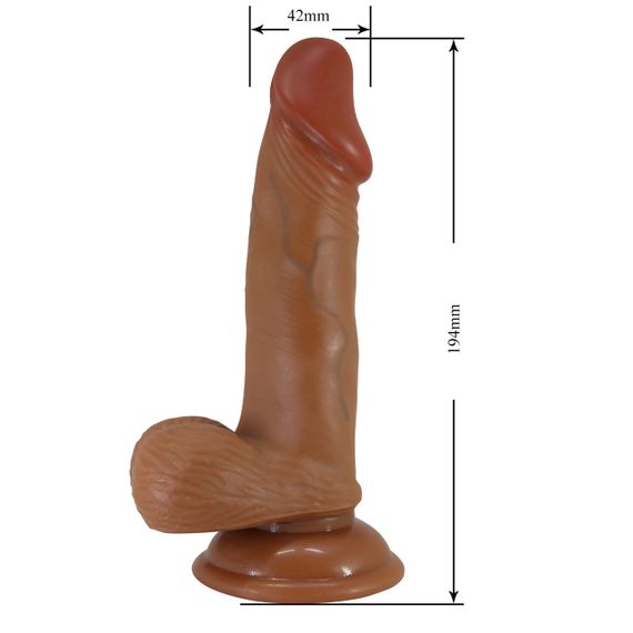Фаллоимитатор с мошонкой на присоске BAILE - Beautiful Zebulon 7.6", BW-008108NR-1 sexstyle | Зображення 6