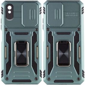 Ударостійкий чохол Camshield Army Ring для Xiaomi Redmi 9A Силікон, Зеленый / Light Green