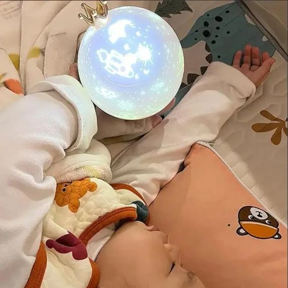 Проектор - нічник з обертанням 360 °, 12 змінних слайдів, LED настільна лампа | Зображення 3