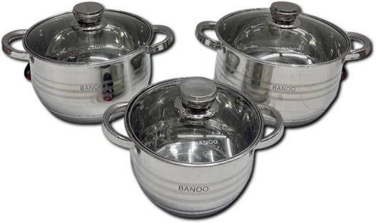 Набір посуду з нержавіючої сталі з енергоефективним 9-шаровим дном.