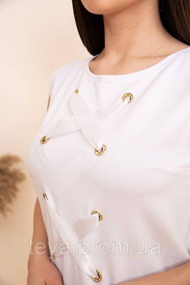 Коротке плаття в спортивному стилі без рукавів колір білий розмір S FA_001919 | Зображення 3