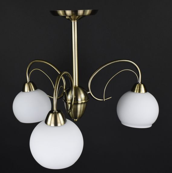 Люстра стельова на 3 лампочки 27273 Бронза 37х51х51 см. | Зображення 4