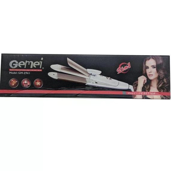 Плойка-утюжок для волос GEMEI GM-2961 2 в 1 | Зображення 5