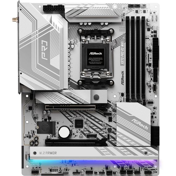 ASRock X870 PRO RS WIFI (AM5/X870, 4*DDR5, 2xPCIex16, HDMI/USB4, 4xSATA, 3xM.2, 2.5GLan, ATX) | Зображення 1