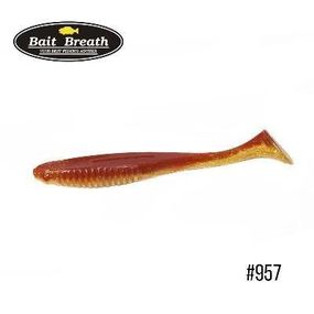 Силиконовая приманка, Съедобный силикон Bait Breath E.T.Shad 2,8" (8 шт) (957 Gold Red (2 tone color))