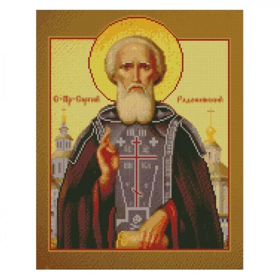 Алмазная мозаика "Преподобный Сергей Радонежский" Strateg FA40052 40х50 см