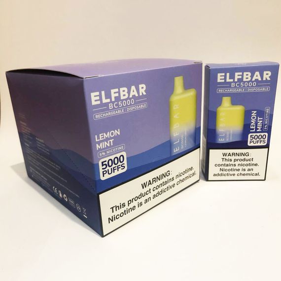 Elf Bar BC5000 смак Лимон М'ята (Lemon Mint) | Зображення 4