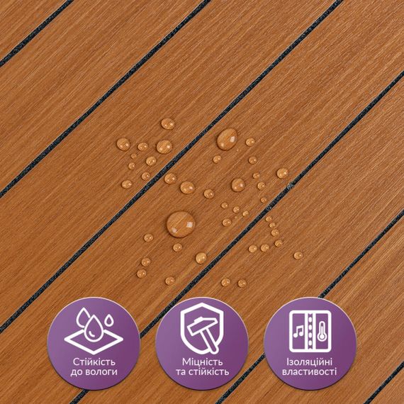 Покриття вінілове самоклеюче 3D рейки 600х600х2,8мм SW-00003246 | Зображення 3