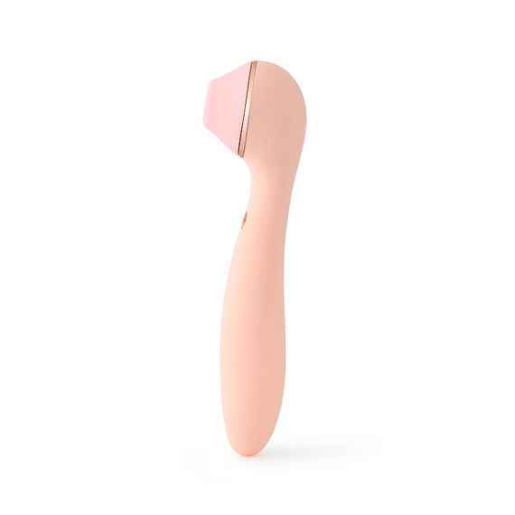 Вакуумный стимулятор с вибратором KISSTOY Polly Max Pink | Зображення 1