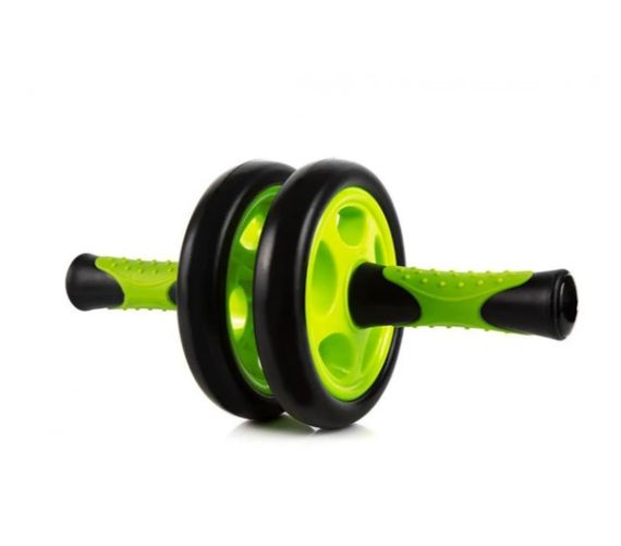 Колесо для преса подвійне PowerPlay 4327 Dual-Core Ab Wheel Чорно-зелене (PP_4327_Black/Green) | Зображення 1