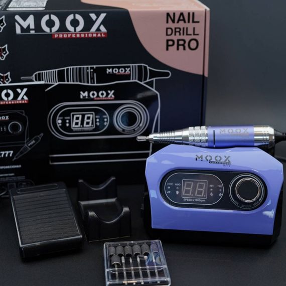 Фрезер Moox X777 50тис. об/хв, 70W фіолетовий (для манікюру і педикюру) | Зображення 3