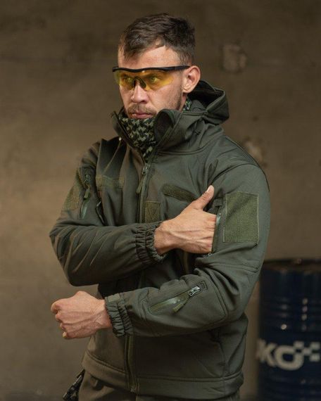 Демісезонний тактичний костюм софтшол Softshell ROCKET олива НП4862 | Зображення 5