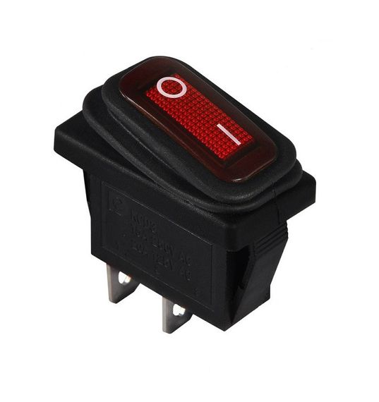 Переключатель KCD3-101WN R/B 220V 1 клавиша красная влагозащищеный с подсветкой Ny95500847
