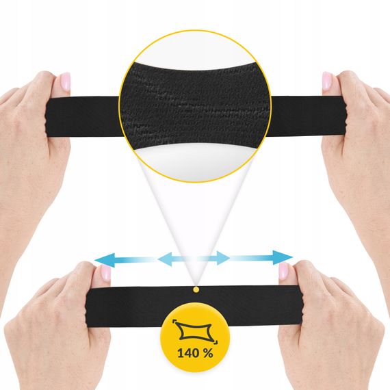 Стрічка кінезіологічна (кінезіо тейп) 4FIZJO 5 см x 31 м Black (P-5905973405522) | Зображення 3