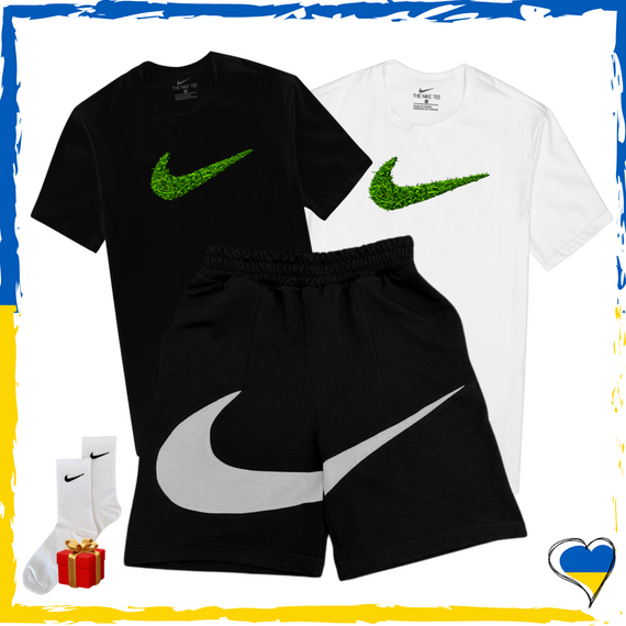 Комплект шорти Nike Big Swoosh та футболки 2шт Nike. Комплект Найк Біг Свуш XS/S