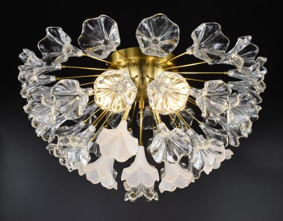 Люстра стельова на 8 лампочок 26753 Латунь 35х60х60 см. | Зображення 5