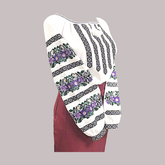 Рубашка Украинская вышиванка 22296 цвет белый размер L | Зображення 1