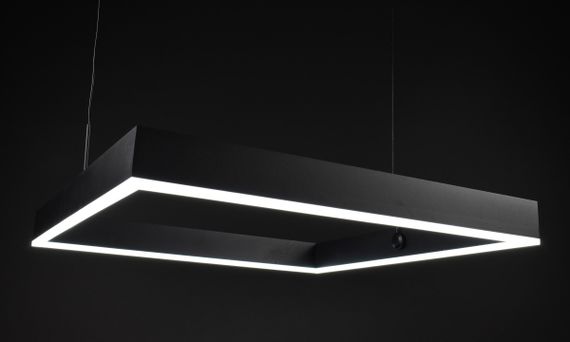 Люстра світлодіодна підвісна LED світильник для квартири на стелю лед 27896 Чорний 20-150х60х60 см. | Зображення 3