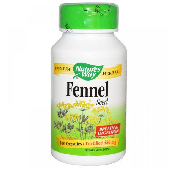 Трав'яні ферменти Nature's Way Fennel Seed 480 mg 100 Caps