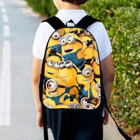 Рюкзак детский миньоны  34х27см,городской ранец для мальчика с принтом (00450)