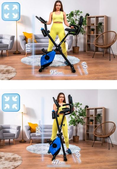 Велотренажер магнітний THUNDER TINY чорно-синій | Зображення 7