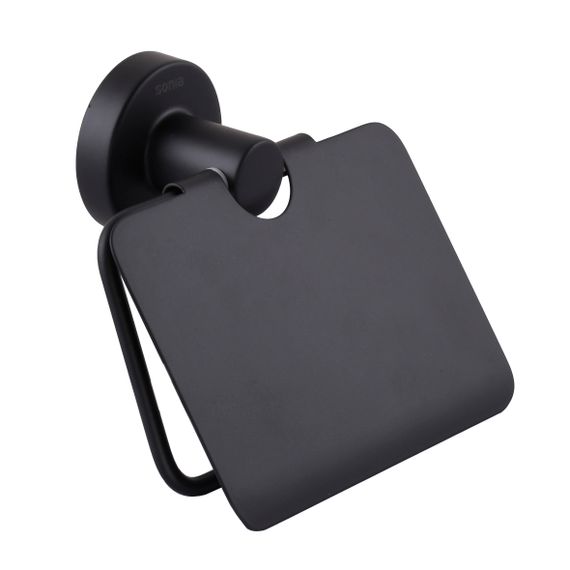 Тримач туалетного паперу з кришкою Sonia ASTRAL BLACK 185207 (000026855)