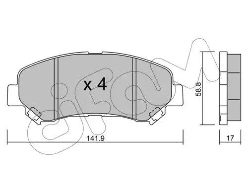 Колодки передні гальмівні QASHQAI I/QASHQAI II/ X-TRAIL 1.5D-2.5 07-, CIFAM (8227920) | Зображення 7
