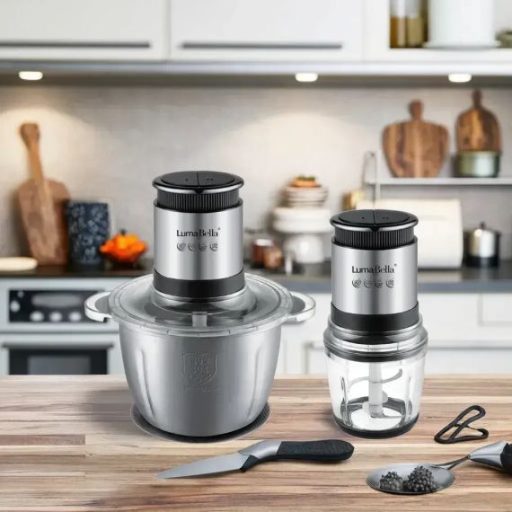 Измельчитель-блендер 2в1, 1000 Вт, 3.0 л + 0.6 л  LumaBella