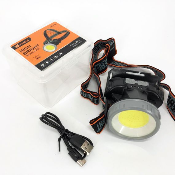 Налобний фонарь с аккумулятором YM-308/208-COB(white+red), Фонарик на голову диодный CQ-65 | Зображення 2