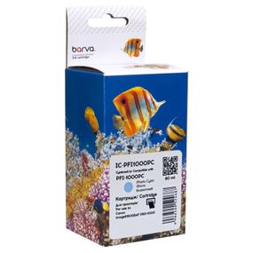 Картридж Barva Canon PFI-1000PC 0550C001 80мл photo cyan (IC-PFI1000PC)