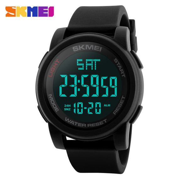 Чоловічий годинник Skmei 1257BK All Black | Зображення 1