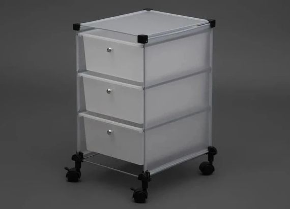 Комод на колесах Onder Mebli 68562003, пластиковий органайзер з 3 ящиками | Зображення 2