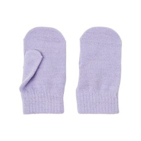 Дитячі демісезонні в'язані рукавиці для дівчаток Name It One size 2-6р Лавандові (25091738)