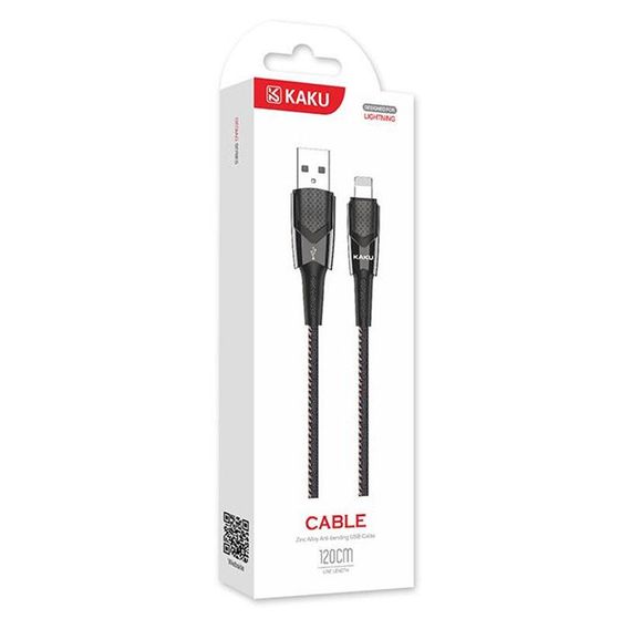 USB кабель Kaku KSC-192 USB - Lightning 1.2m - Black | Зображення 1