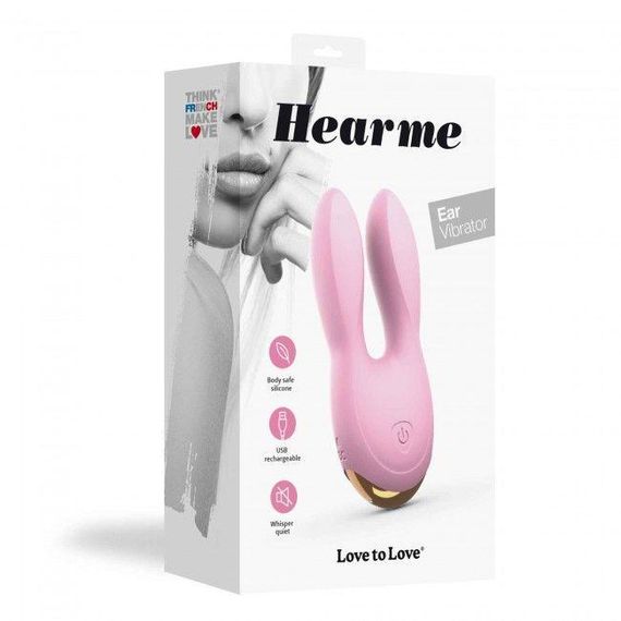 Вибратор-кролик Love To Love Hear Me Rose с двумя моторчиками и разноцветной LED-подсветкой Sex Aura | Зображення 3