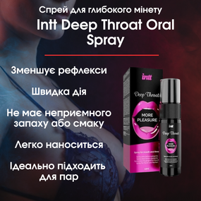 Спрей для глибокого мінету Intt Deep Throat Oral Spray (12 мл) – Збільшує комфорт і відчуття під час орального сексу