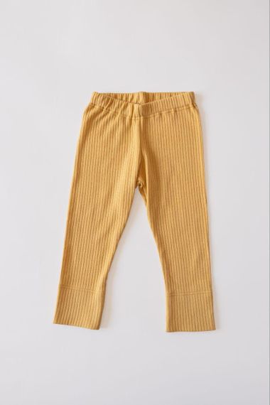 Лосинки для малюків рубчик інтерлок колір Гірчичний 86