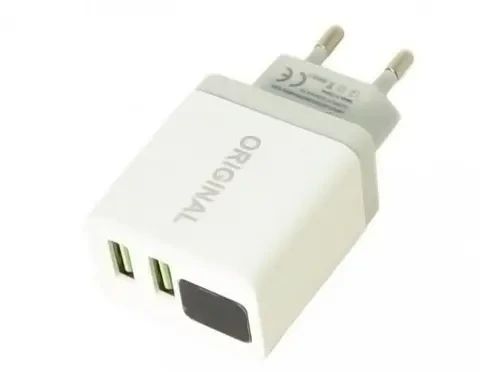 Адаптер (А-14) 220v 2 usb with digital display CX QC03 | Зображення 3