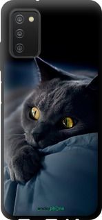 Чохол на Samsung Galaxy A03s A037F Димчастий кіт "825b-2381-2448"
