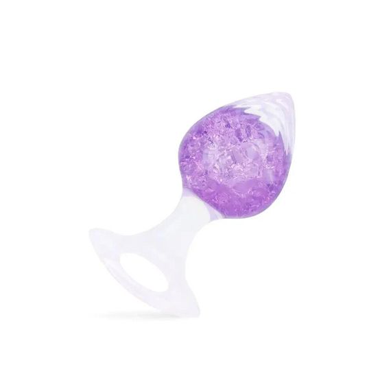 Анальна пробка Liebe Seele Heart-shaped Crystal Anal Plug - Purple Small Sex Aura