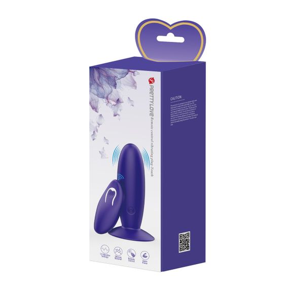 Анальна пробка з пультом керування PRETTY LOVE REMOTE CONTROL VIBRATING PLUG 12 function Sex Aura | Зображення 5