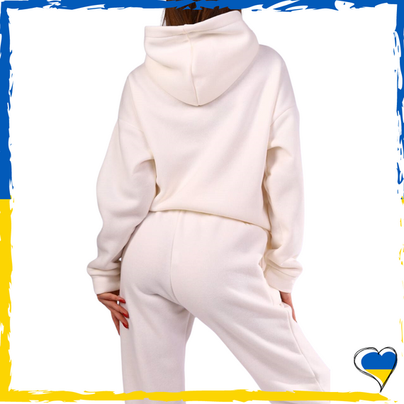 Белый костюм на флисе. Унисекс, мужской костюм, женский. Костюм трикотажный флис. S M | Зображення 2