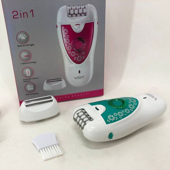 Епілятор жіночий електричний для тіла, Тример для інтимних зон без дроту Епілятор ніг з тримером KU-24 | Зображення 3