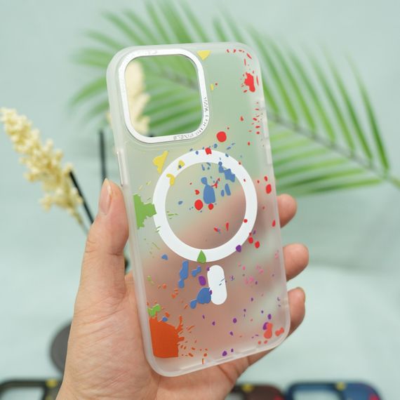 Чохол TPU+PC Flush with MagSafe для Apple iPhone 15 Pro (6.1") White | Зображення 2